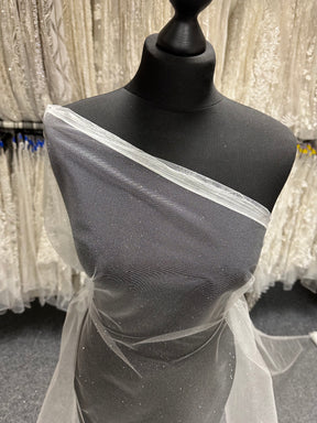 Elfenbeinfarbener Glitzertüll - Scalaway 