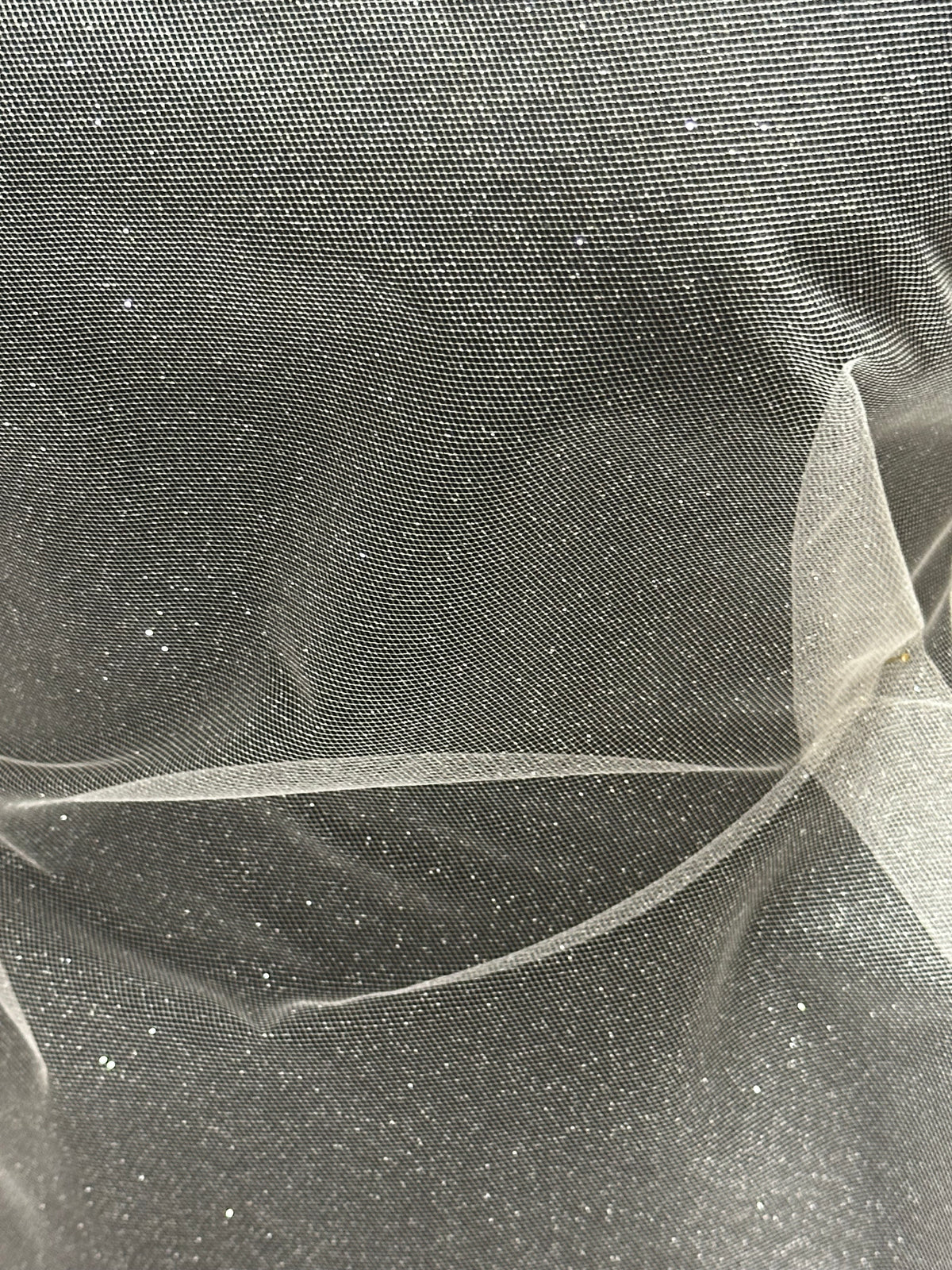 Elfenbeinfarbener Glitzertüll - Scalaway 