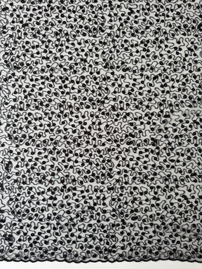 Schwarzer, bestickter Paillettentüll – EB3001