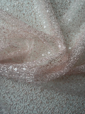 Antikrosenbestickter Paillettentüll – EB3001