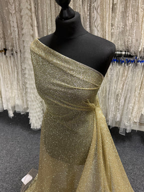 Schwarzer Glitzertüll - Glänzend