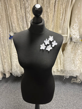 Weiße 5-blättrige Blüten - MM0030 (Beutel mit 144 Stück)