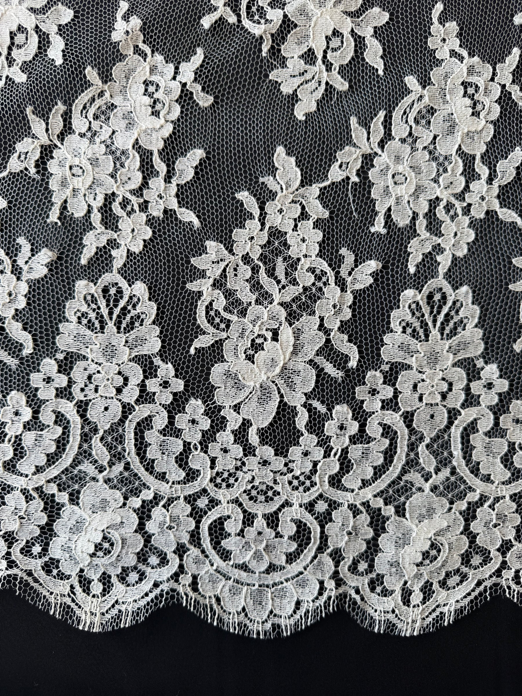 Ivory Wide Width Chantilly Bridal Lace - Therat