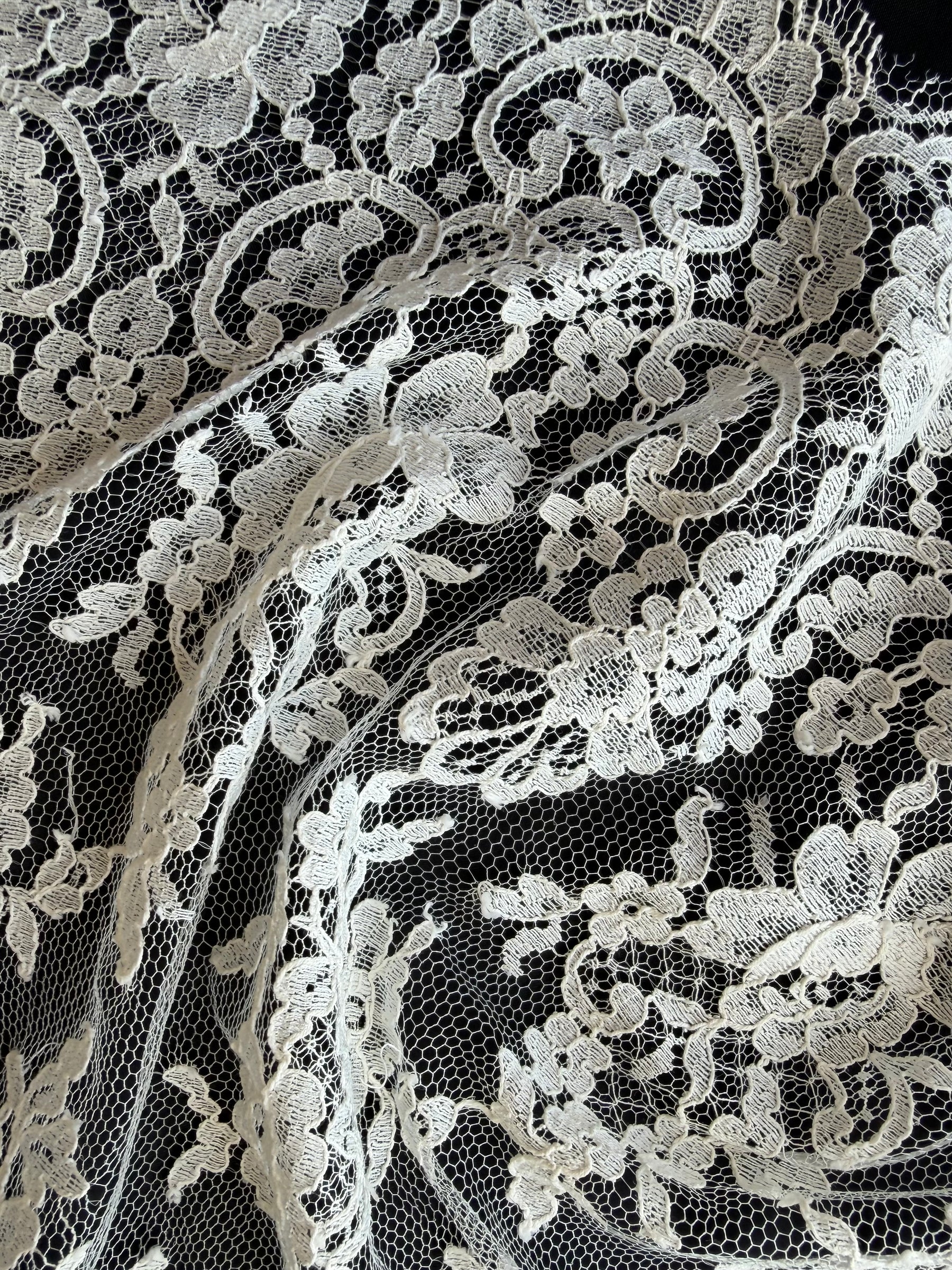 Ivory Wide Width Chantilly Bridal Lace - Therat