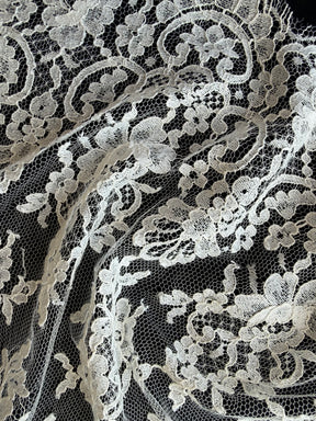 Ivory Wide Width Chantilly Bridal Lace - Therat