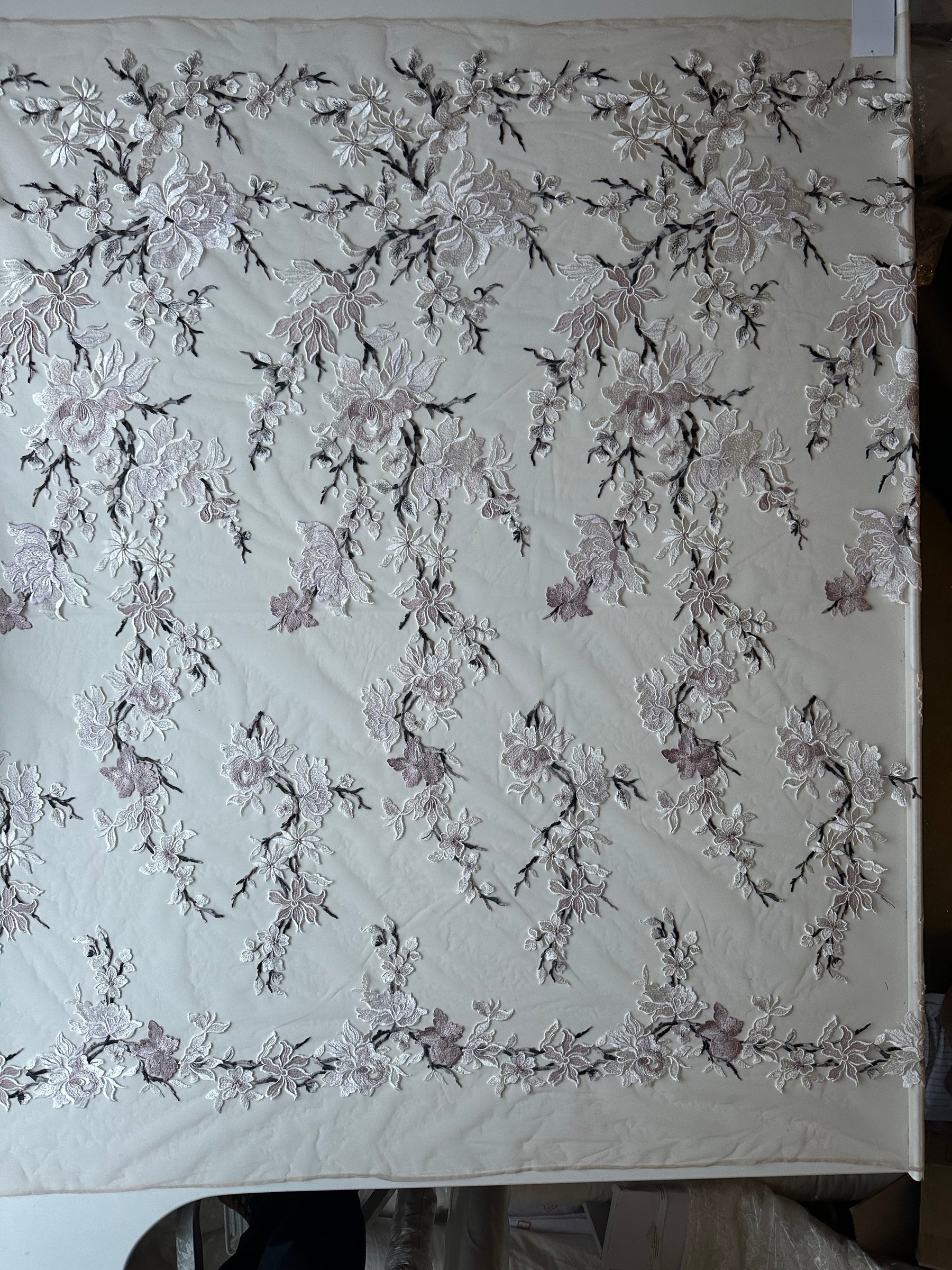 Rosa bestickte Spitze - EB5052