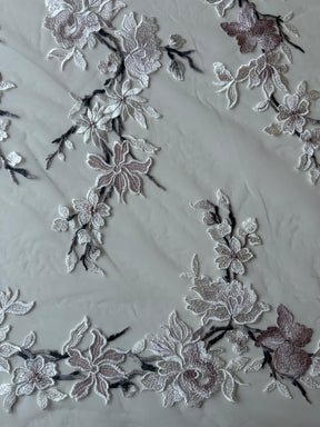 Rosa bestickte Spitze - EB5052