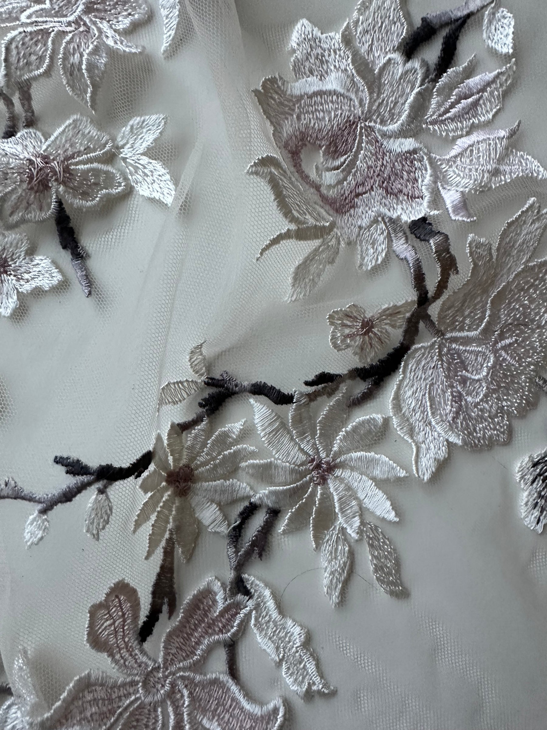 Rosa bestickte Spitze - EB5052