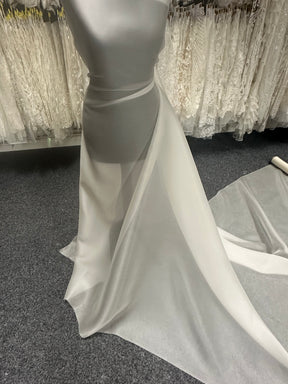 Elfenbeinfarbener Seidensatin-Organza - P771