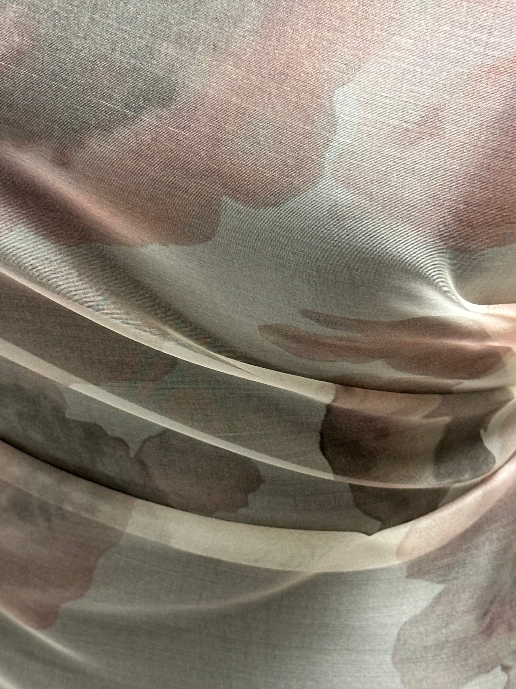 Rosa bedruckter Seidenorganza - PR2003