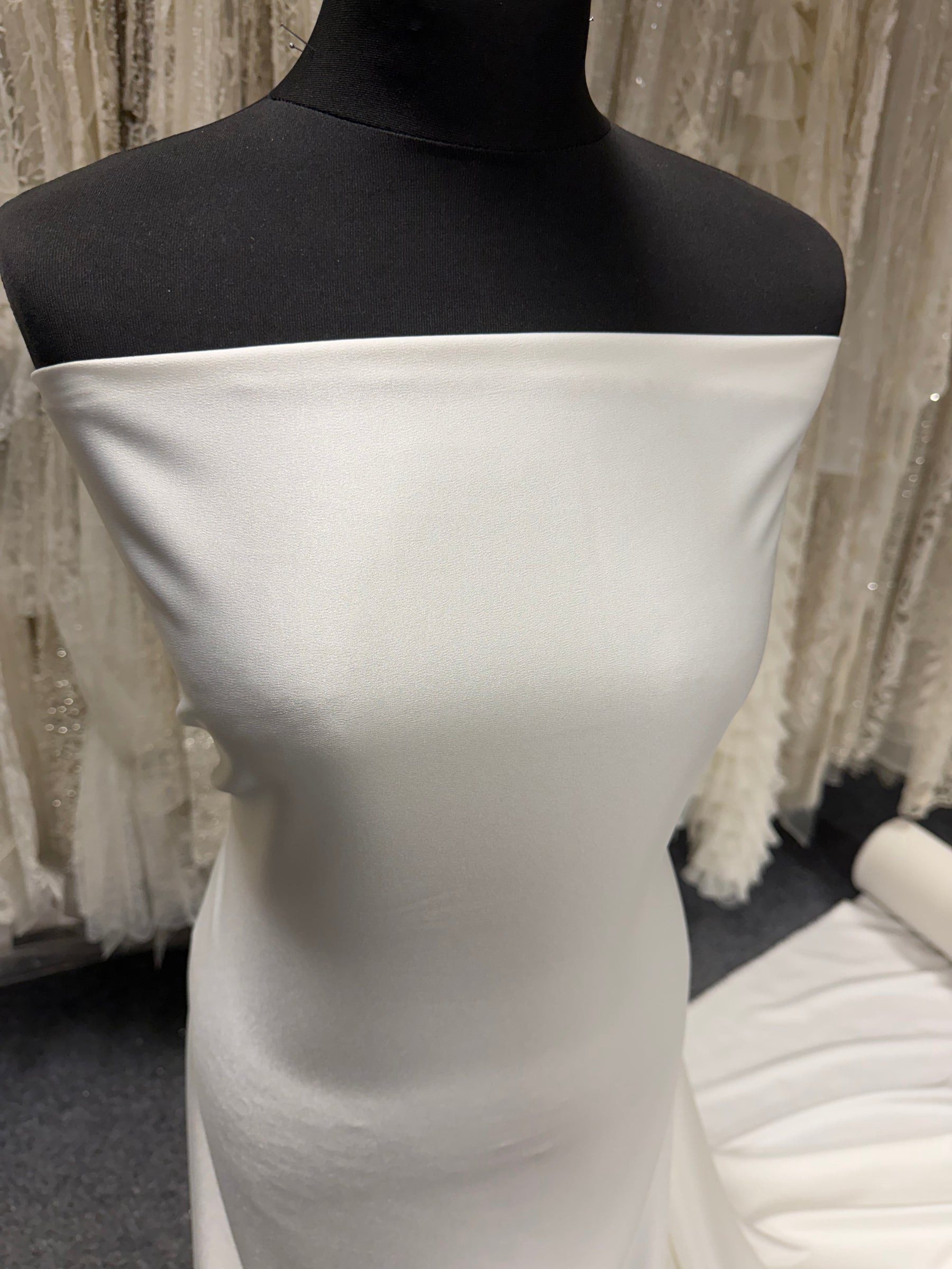 S Elfenbein Schwerer Weicher Satin - PB1014