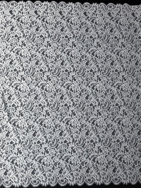 Weiße Spitze mit Kordelstickerei - LA7014