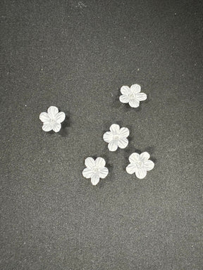 Weiße lasergeschnittene Blumen - M10 (Beutel mit 144 Stück)
