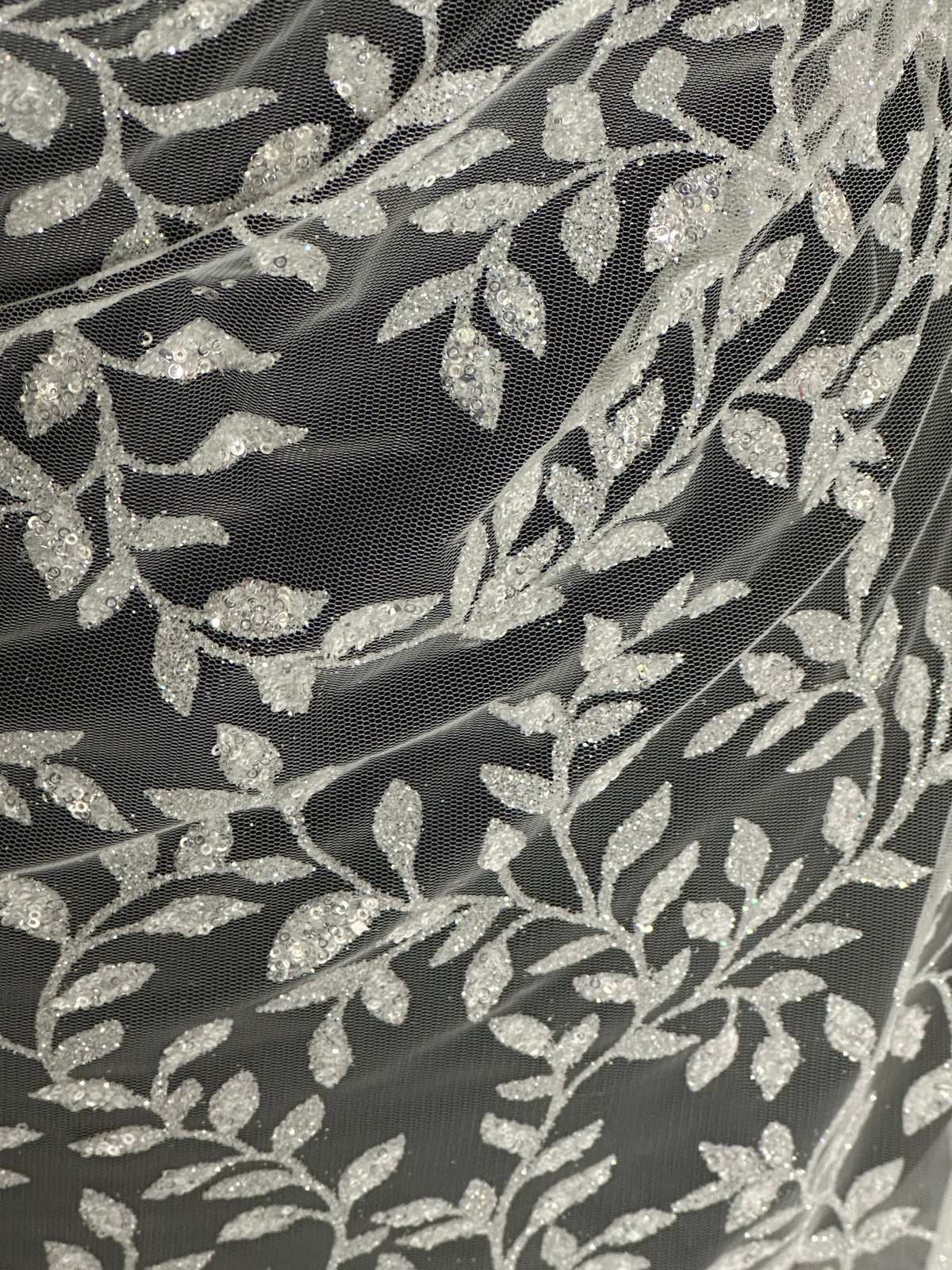 Elfenbeinfarbene Glitzerspitze - Simeon