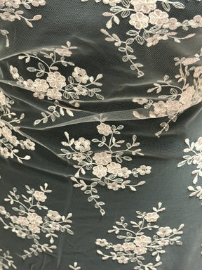 Babyrosa bestickte Spitze - Kirsty
