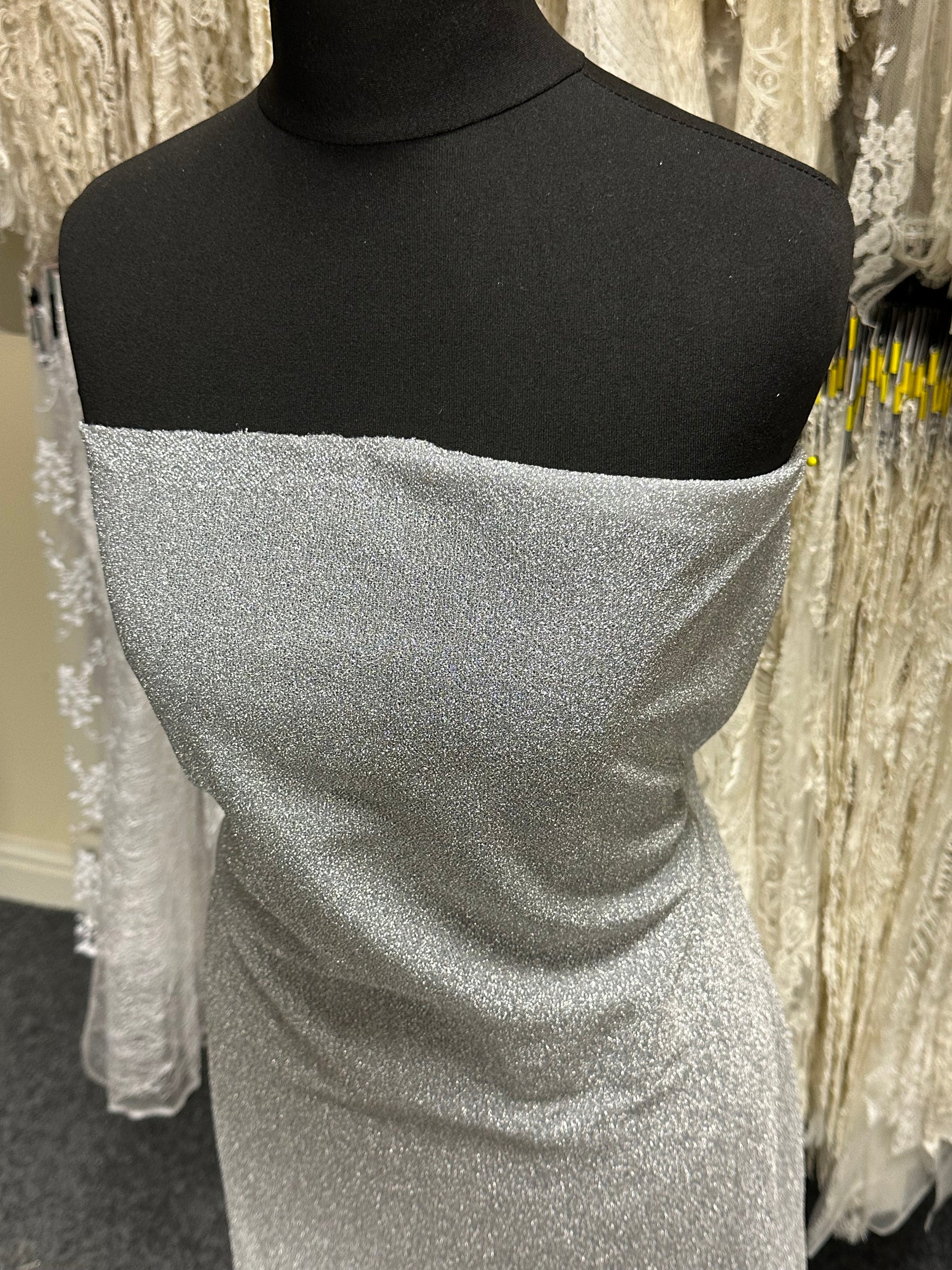 Silberner Glitzerstrick - Geist