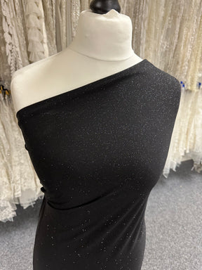 Schwarzer Glitzer-Jerseystoff – Dazzle