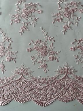 Babyrosa bestickte Spitze - Kirsty
