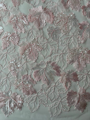 Rosa Pailletten-Stickereispitze - EB1102