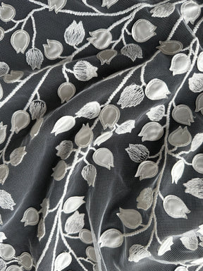 Elfenbeinfarbene 3D-Stickspitze - EB5034