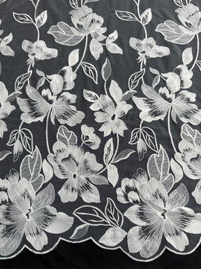 Elfenbeinfarbene bestickte Spitze - EB5049