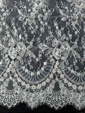 Elfenbeinfarbene Kordel-Raschelspitze - Jara