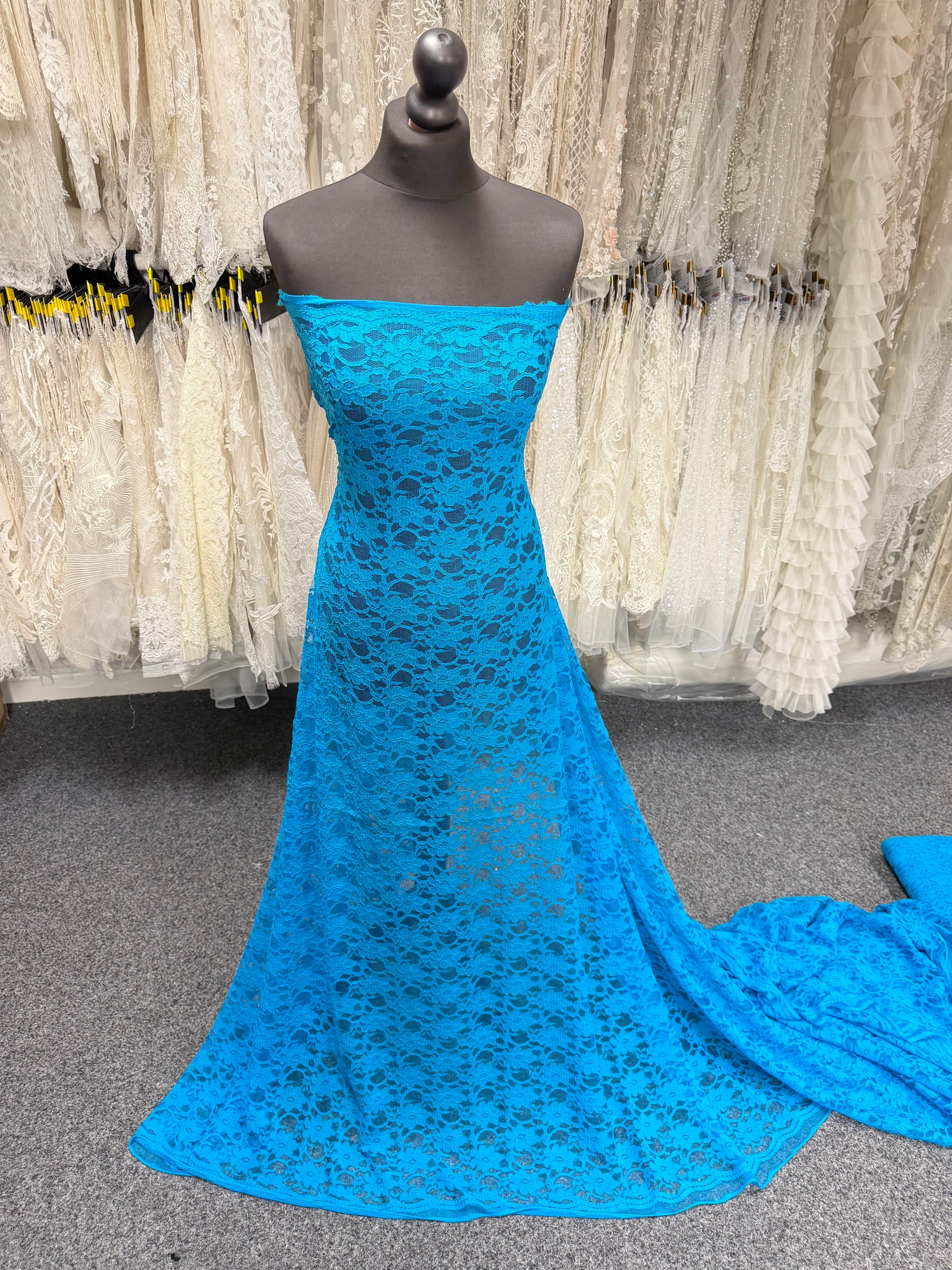 Blue Raschel Lace - P617