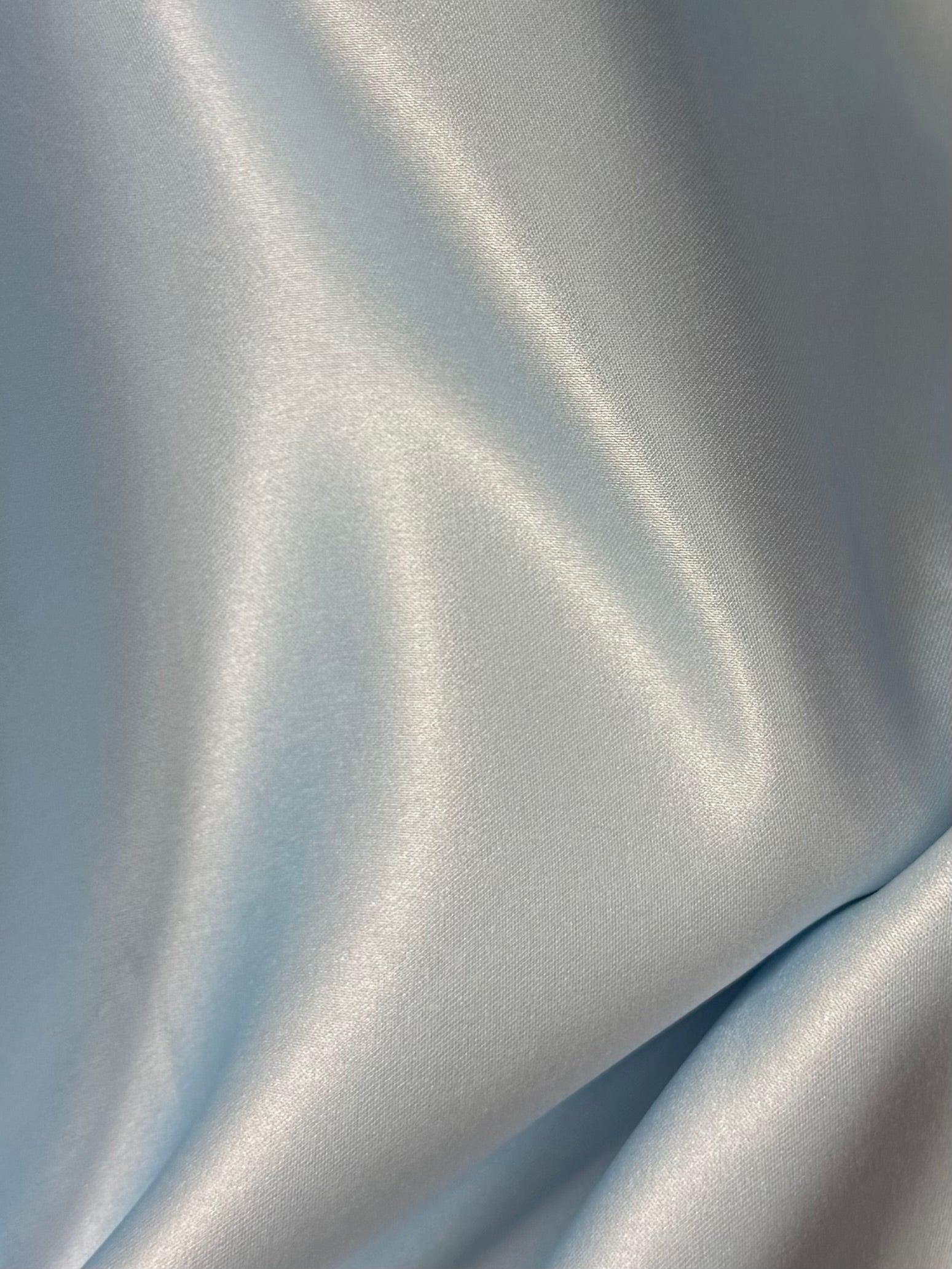 Pale Blue Polyester Duchess Satin - Contessa