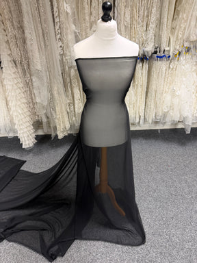 Schwarzer Poly-Chiffon - P58