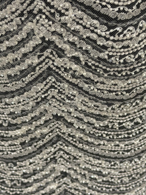 Elfenbeinfarbener Perlentüll - EB1014