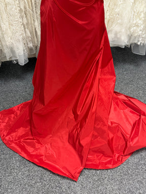 Roter Polyester-Taft - P599
