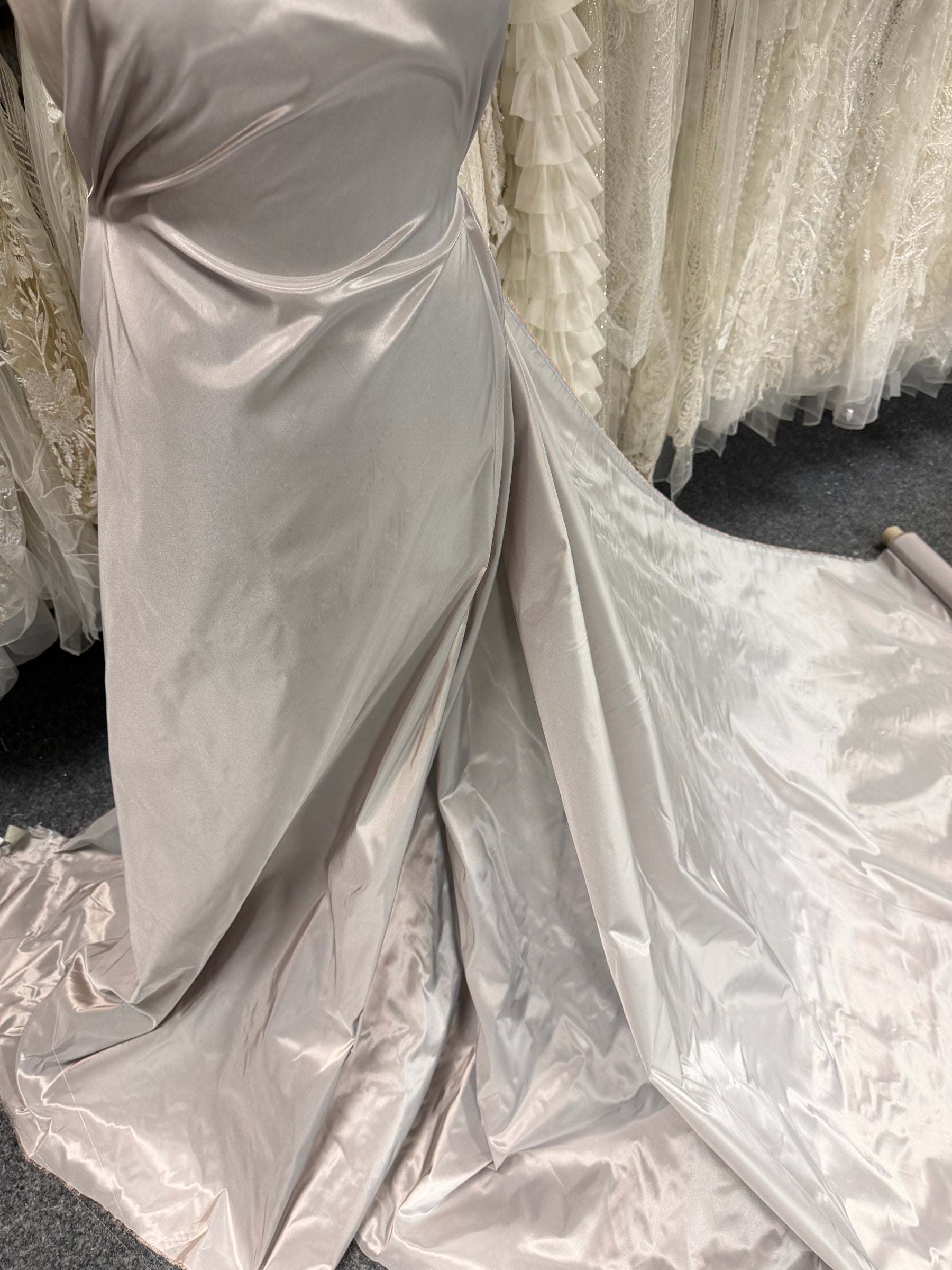 Antiker Rosen-/Blauer Polyester-Taft - P600