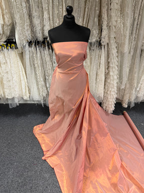Weinrot/Gold Polyester Taft - P600