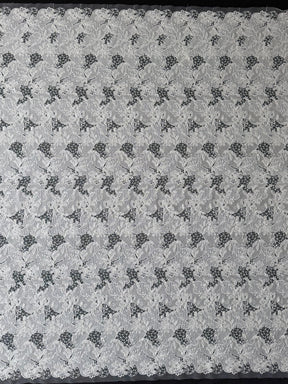 Elfenbeinfarbene Paillettenstickerei-Spitze - EB3038