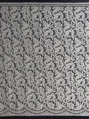 Dunkel Nickelgraue Chantilly-Spitze - P244