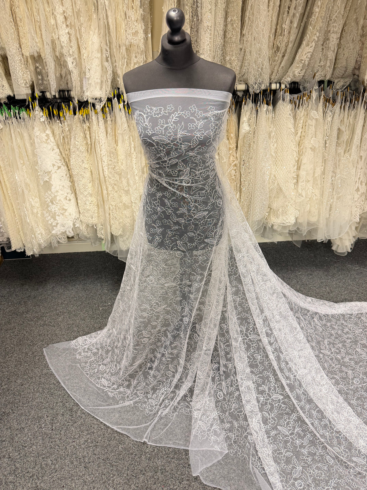 White Embroidered Lace - Ezri