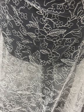 White Embroidered Lace - Ezri