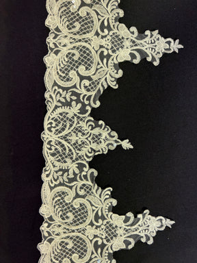 Elfenbeinfarbene Paillettenborte – EF3001