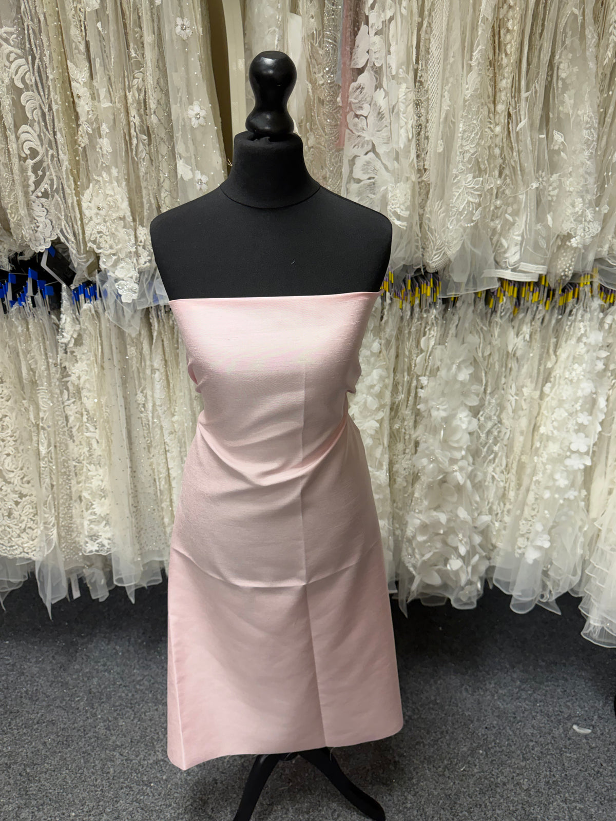 Rosafarbenes Dupion mit Polyester-Satin-Rückseite – Klarheit (P967)