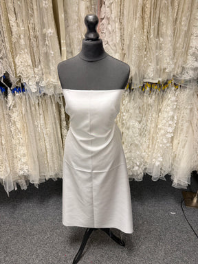 Silbernes Dupion mit Polyester-Satin-Rückseite – Klarheit (P967)