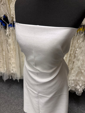 Silbernes Dupion mit Polyester-Satin-Rückseite – Klarheit (P967)
