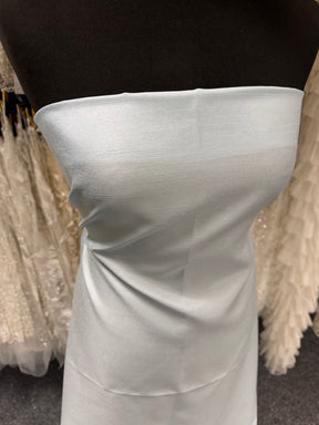 Aquamariner Dupion mit Polyester-Satin-Rückseite – Klarheit (P967)