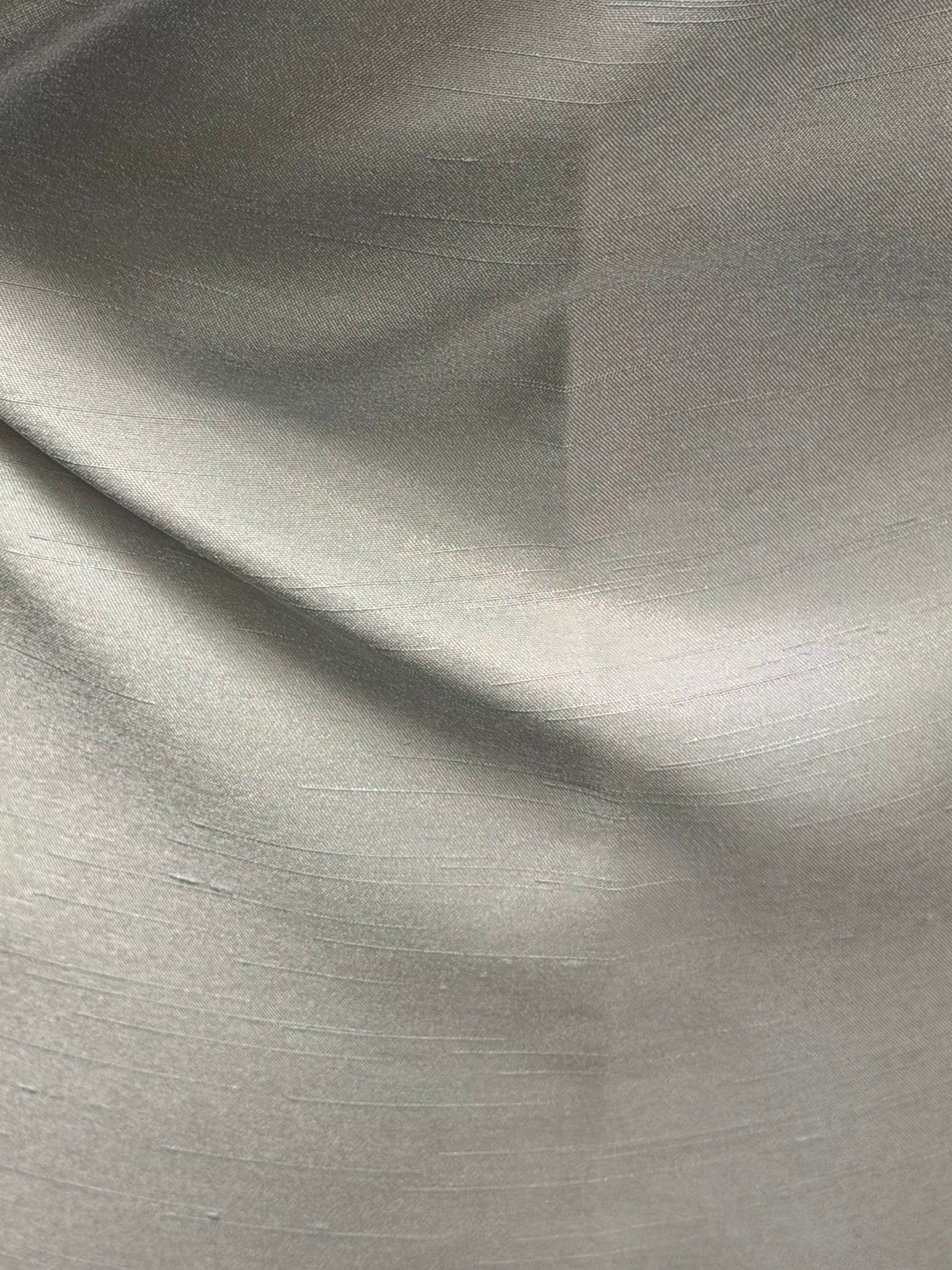 Aquamariner Dupion mit Polyester-Satin-Rückseite – Klarheit (P967)