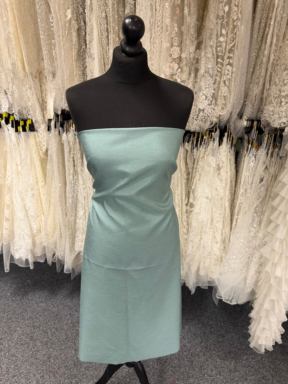 Salbeifarbenes Dupion mit Polyester-Satin-Rückseite – Klarheit (P967)