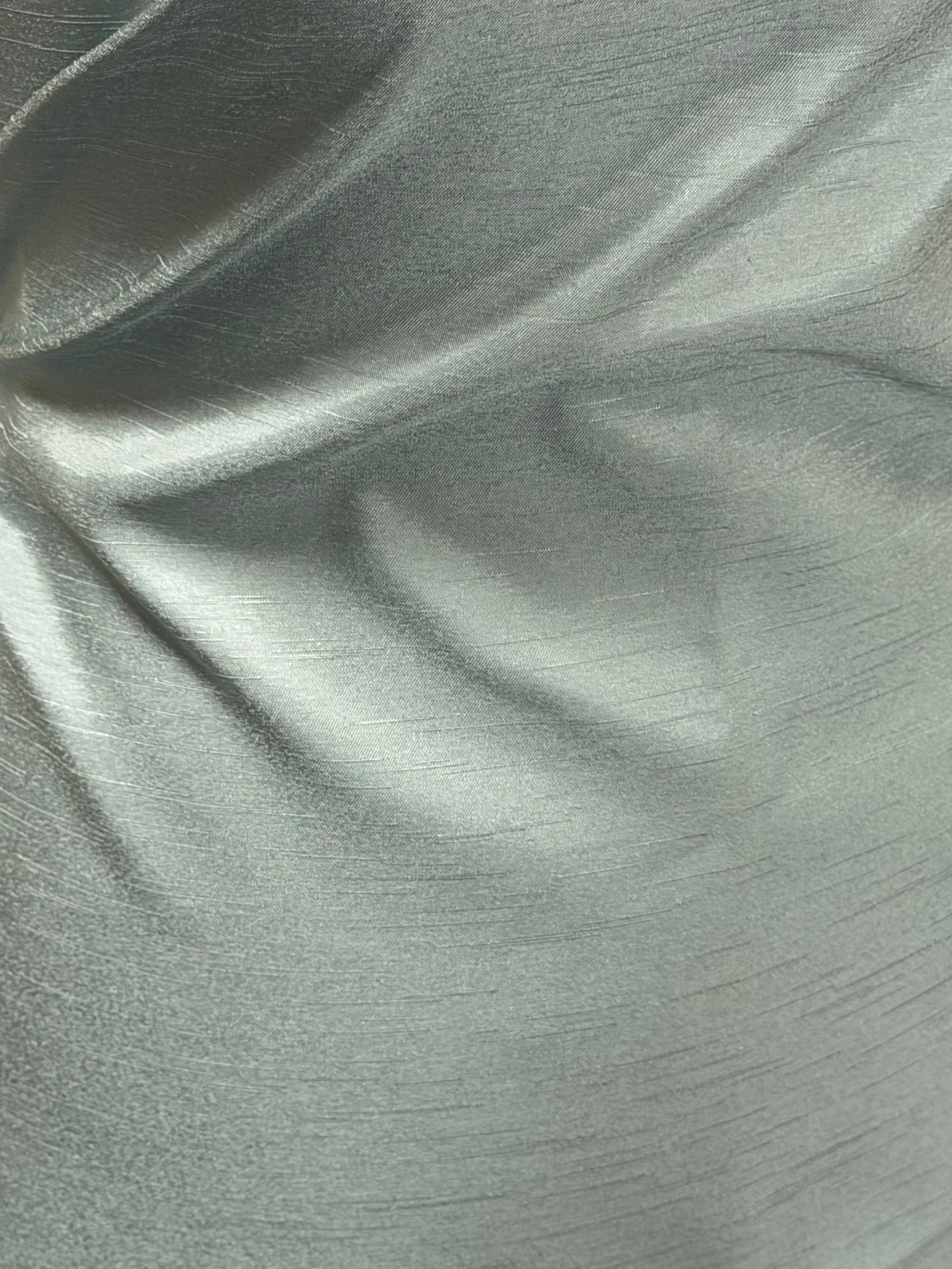 Salbeifarbenes Dupion mit Polyester-Satin-Rückseite – Klarheit (P967)
