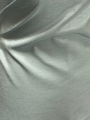 Salbeifarbenes Dupion mit Polyester-Satin-Rückseite – Klarheit (P967)