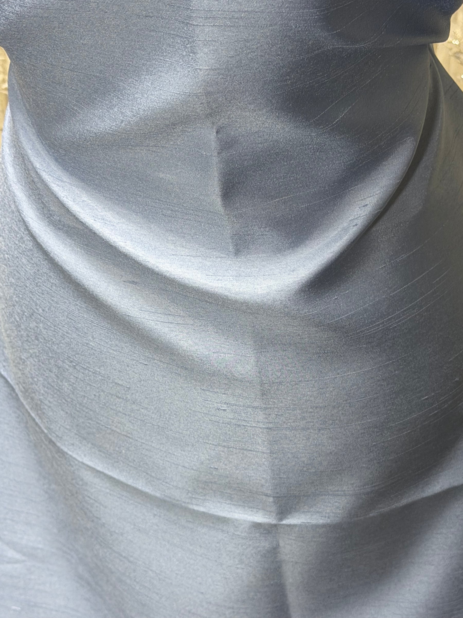 Himmelfarbenes Dupion mit Polyester-Satin-Rückseite – Klarheit (P967)