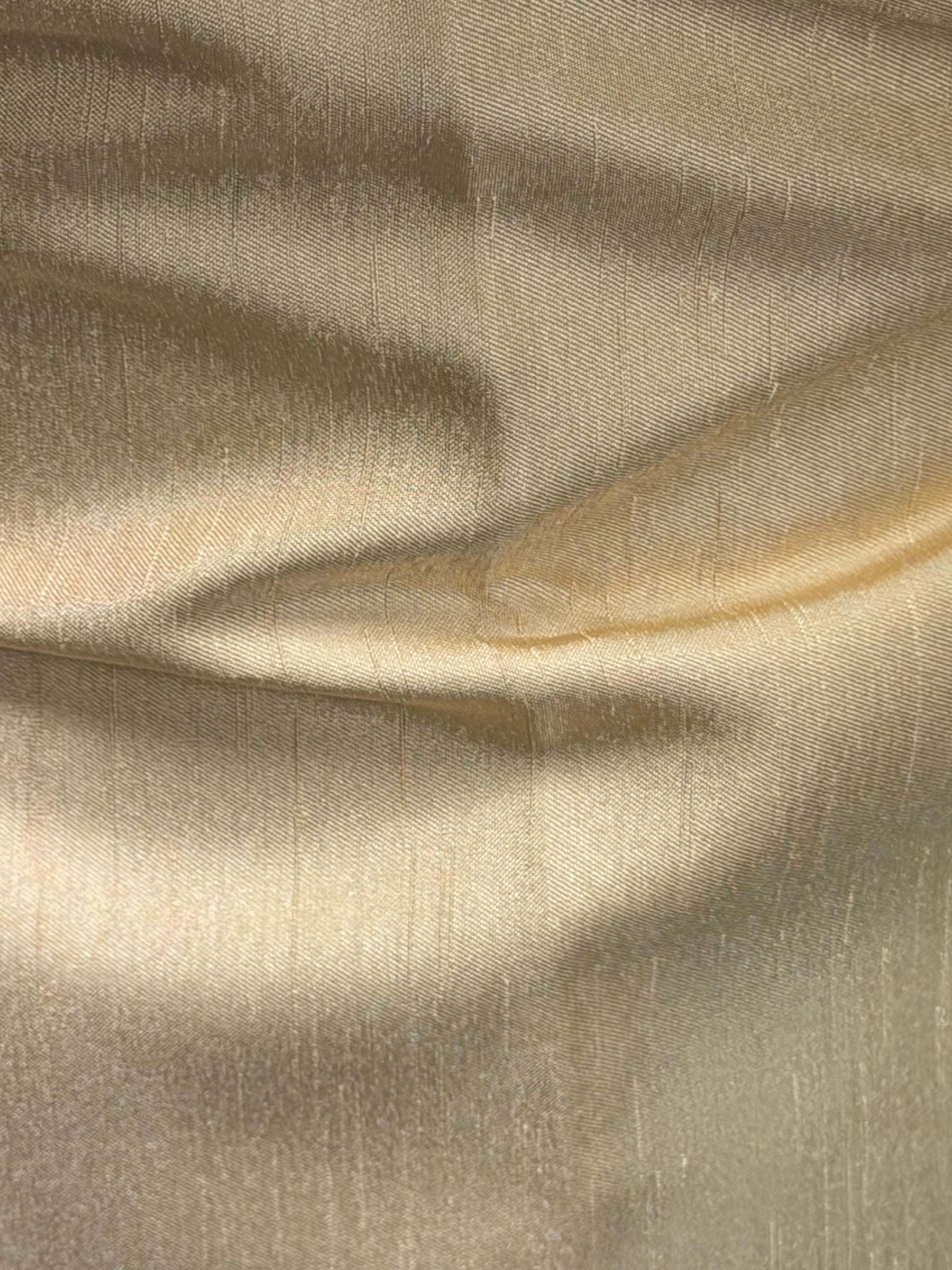 Zitronengelbes Dupion mit Polyester-Satin-Rückseite – Klarheit (P967)