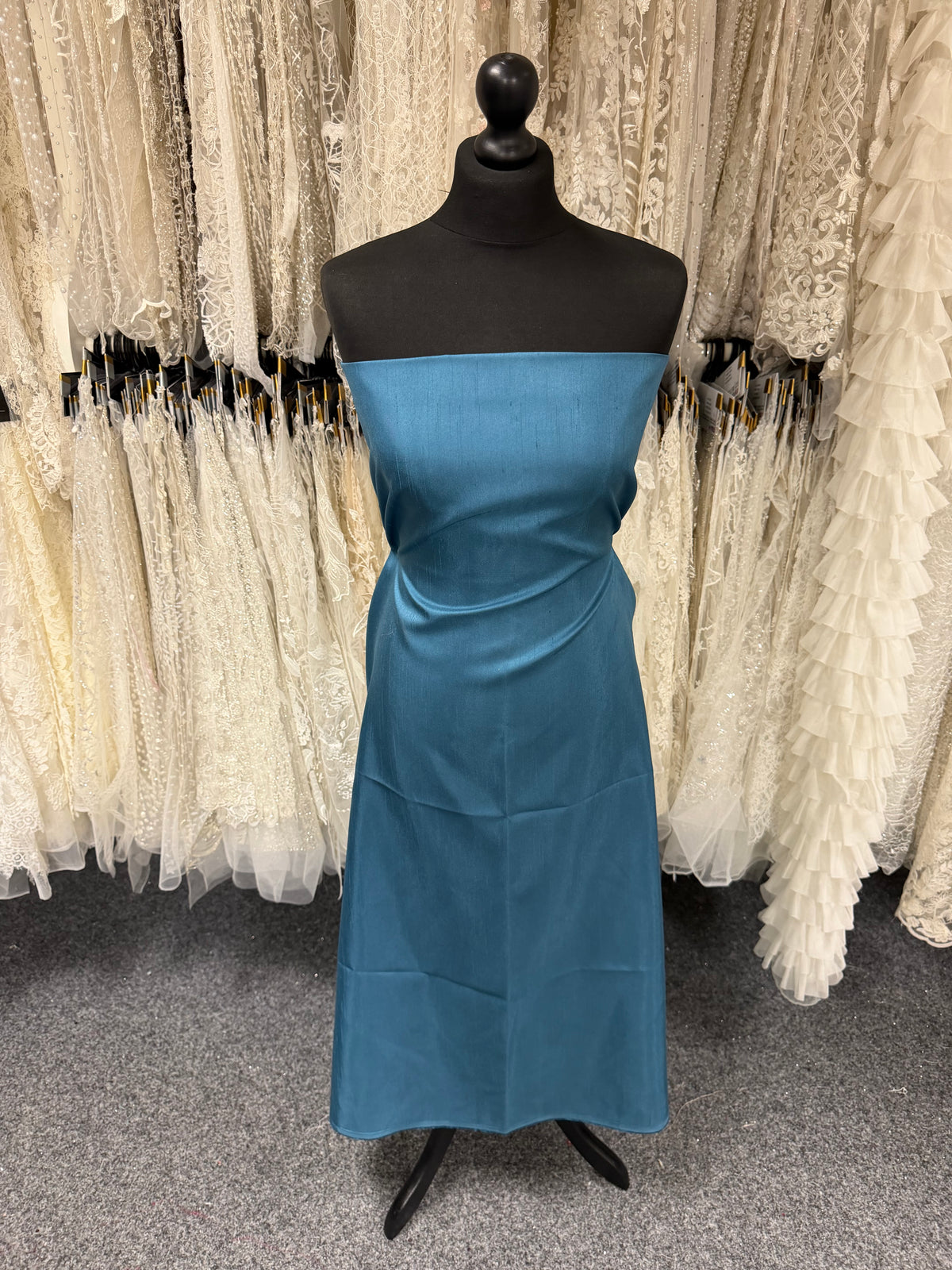 Türkis Polyester Satinierte Dupion – Clarity (P967)