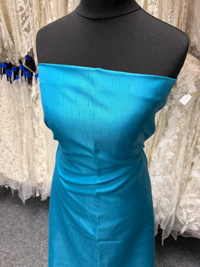 Türkises Dupion mit Polyester-Satin-Rückseite – Klarheit (P967)